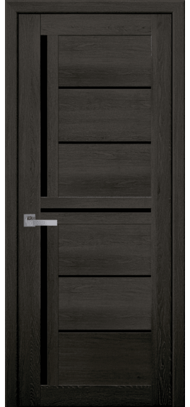 МІЖКІМНАТНІ ДВЕРІ НОВИЙ СТИЛЬ Мода ПВХ ULTRA Діана з чорним склом